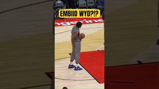 Joel Embiid new free throw routine is 😂 shorts [upl. by Enyrehtak302]