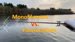 Fishing Line for Crappies Monofilament vs Fluorocarbon 4 lb test [upl. by Oyr]