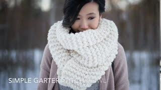 KNITTING FOR BEGINNERS How to Knit the Garter Stitch [upl. by Cadel]