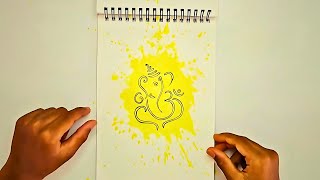 Easy Watercolor Ganesh Drawing EVER Lord Ganesh ART Tutorial [upl. by Oatis]