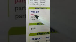 Le verbe partir au présent de limpératif maroc apprendrefrancais languefrancaise [upl. by Nonnahs]