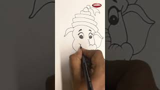 Ganesh Ji Drawing  Ganesh Chaturthi drawing  Lord Ganesh easy drawing [upl. by Suiddaht553]