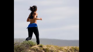 Girl breathing hard while jogging and running [upl. by Devina427]