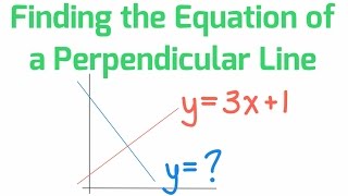 FINDING THE EQUATION OF A LINE PERPENDICULAR TO A GIVEN LINE [upl. by Airret]