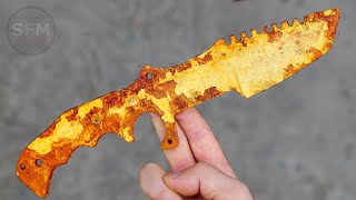 Restoration Extremely Rusty and Destroyed Tactical Knife [upl. by Julius]