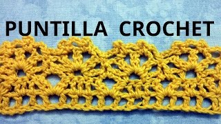 PUNTILLA en tejido crochet o ganchillo n° 29 tutorial paso a paso Moda a Crochet [upl. by Simmie]