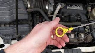 How To Broken dipstick remove and replace 2006 DodgeChrysler CaravanMinivan 33L V6 [upl. by Atiuqnahs]