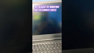 instalação do windows não reconhece SSD RESOLVIDO [upl. by Shepperd]