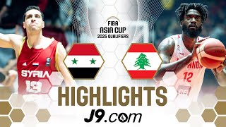 Lebanon 🇱🇧 hold back Syria 🇸🇾 for first win  J9 Highlights  FIBA Asia Cup 2025 Qualifiers [upl. by Eekorehc714]