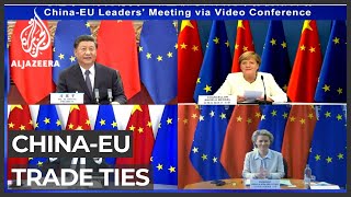 China EU push for greater economic relations [upl. by Nyllek741]