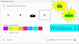 Cambiar el color del puntero del mouse en Windows 11 [upl. by Anihta324]