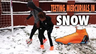 TESTING NEW MERCURIALS IN THE SNOW [upl. by Ayram]