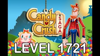 Candy Crush Saga Level 1721  AppLevelHelpercom [upl. by Martita]