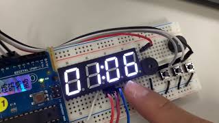 Homework 7 Clock with Alarm using Arduino Uno [upl. by Taft912]