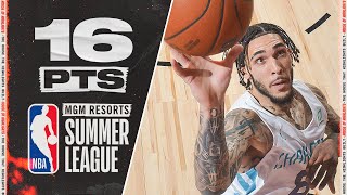 LiAngelo Ball Hornets NBA DEBUT 🔥 16 PTS Full Highlights vs Trail Blazers  2021 Summer League [upl. by Savory]