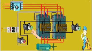 Démarrage moteur asynchrone à deux sens de rotation [upl. by Haven]