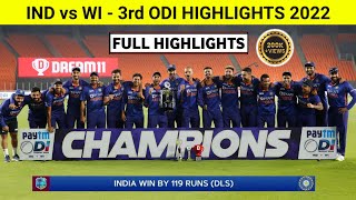 India Vs West Indies 3rd Odi Full Match Highlights 2022  Ind vs Wi 3rd odi Highlights 2022 [upl. by Matilda123]