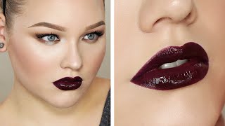 Vampy Dark Lips ∆ Fall Makeup Look [upl. by Orson]