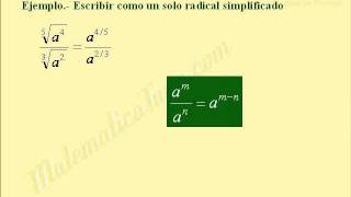 Simplificación de radicales usando exponentes 12 [upl. by Niliak]