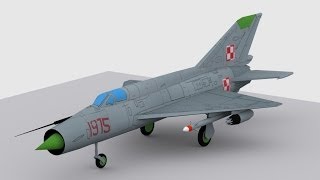 3D Studio MAX creating MIG21 Fishbed HD [upl. by Leitnahs898]