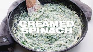 Quick Creamed Spinach with Cream Cheese Recipe [upl. by Mae3]