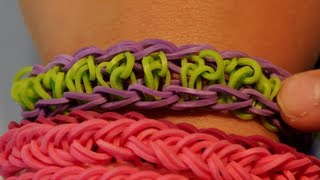 How to make Bracelets with your fingers Rubber Band Bracelet DIY Rainbow Loom Mathie [upl. by Nordine]