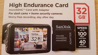 SanDisk High Endurance MicroSDHC Card With Adapter 32GB [upl. by Rats474]