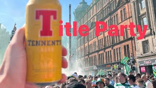 CELTIC FANS TITLE PARTY AT TRONGATE [upl. by Assillim]