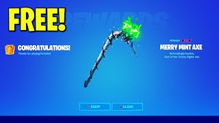 How to GET MINTY AXE PICKAXE for FREE Free Merry Mint Axe in Fortnite Season OG [upl. by Ringsmuth]