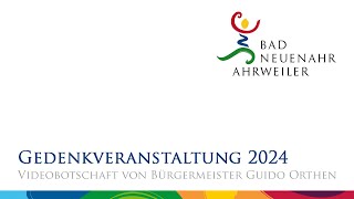 Videobotschaft des Bürgermeisters  13072024  Gedenkveranstaltung 2024 [upl. by Mapel]