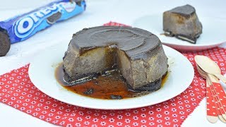 How to Make Oreo Flan  Easy Homemade Oreo Flan in the Microwave [upl. by Atnahsal]