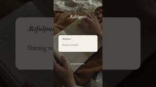 Refulgent daily vocabulary [upl. by Junieta535]