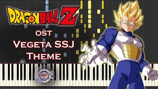 Dragon Ball Z OST Vegeta SSJ Theme Piano Cover  Synthesia Tutorial [upl. by Clower941]