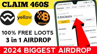 Claim 460 Instant  WCT YELLOW BIT Token Airdrop  Limited Time Only cryptowithhilari [upl. by Palua87]