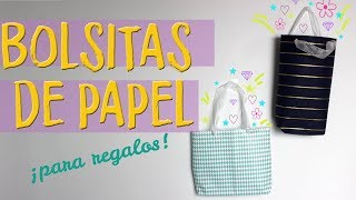 ¿Cómo hacer bolsas de papel de regalo Bolsas de papel de navidad [upl. by Dranoel]