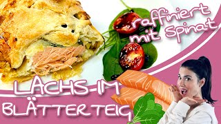 Deine Gäste werden staunen  Rezept für Lachs mit Frischkäse im Blätterteig [upl. by Brigida]