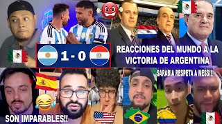 PRENSA E HINCHAS DEL MUNDO REACCIONAN AL SHOW DE LA SCALONETA ARGENTINA 10 PARAGUAY GOL OTAMENDI [upl. by Adnwahsal554]