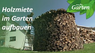 Holzmiete im Garten aufbauen So kannst Du Brennholz lagern  MDR Garten [upl. by Netaf684]