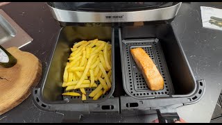 Emerio Dubbele smartfryer van de Action review [upl. by Ettennyl]