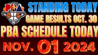 Pba Schedule Today Finals November 12024  Pba Game Results and Game Standings as of Oct 302024 [upl. by Shing]