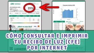 🥇 Cómo descargar e imprimir mi recibo de luz CFE  Nuevo recibo de luz CFE 2023 [upl. by Mahmud]