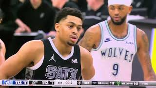 012724 4Q  Minnesota Timberwolves vs San Antonio Spurs [upl. by Assilat]