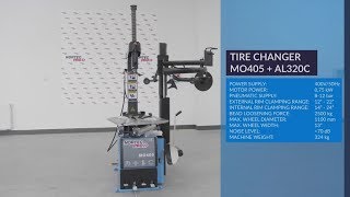 Nortec PRO  Tire Changer MO405  AL320C ENG [upl. by Alahc509]