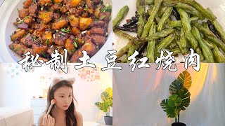 秘制土豆红烧肉 ｜爆炒四季豆｜ 日常vlog [upl. by Colley]