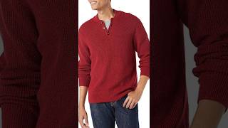 Res Amazon Essentials Mens LongSleeve Soft Touch Henley Sweater amazonfashion [upl. by Alleyne]