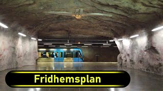 Metro  Tunnelbana Station Fridhemsplan  Stockholm 🇸🇪  Walkthrough 🚶 [upl. by Rekab]