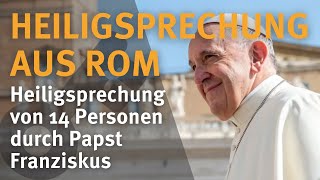 Heilige Messe mit Heiligsprechung durch Papst Franziskus und Angelus Petersplatz Rom  20102024 [upl. by Schellens]