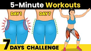 LOWER BODY WORKOUT FOR BEGINNERS  5 Minutes Do For 7 Days [upl. by Flavian]