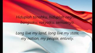 Indonesian National Anthem  quotIndonesia Rayaquot IDEN [upl. by Finbar]