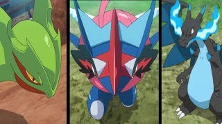 「AMV」 Ash Greninja vs Mega Sceptile and Mega Charizard X [upl. by Surbeck]